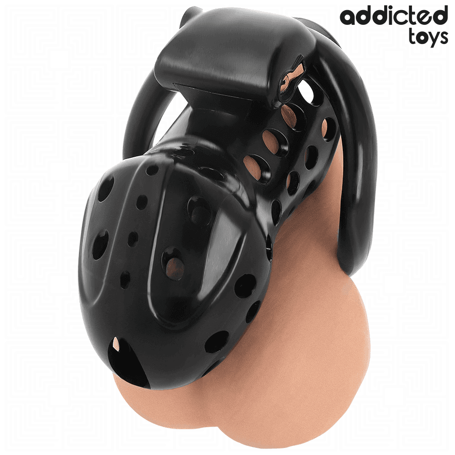 ADDICTED TOYS LOCKED - CHAINED HOLLOW PENIS CAGE 10.5 CM 5