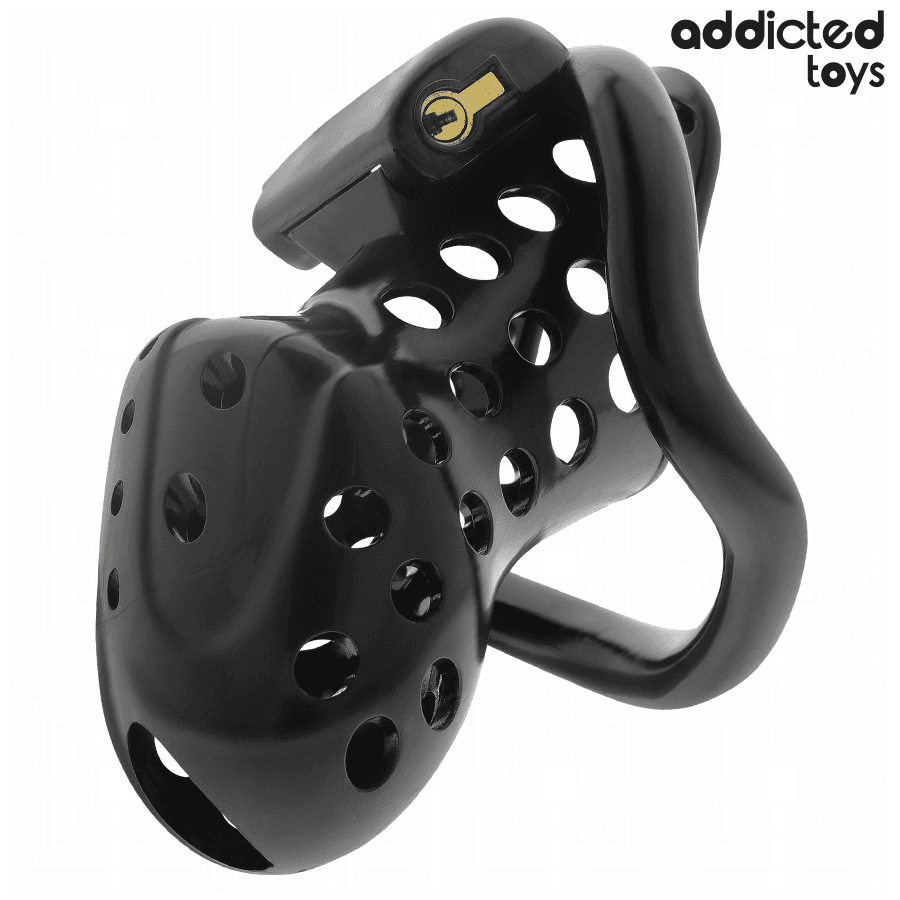 ADDICTED TOYS LOCKED - CHAINED HOLLOW PENIS CAGE 10.5 CM 2