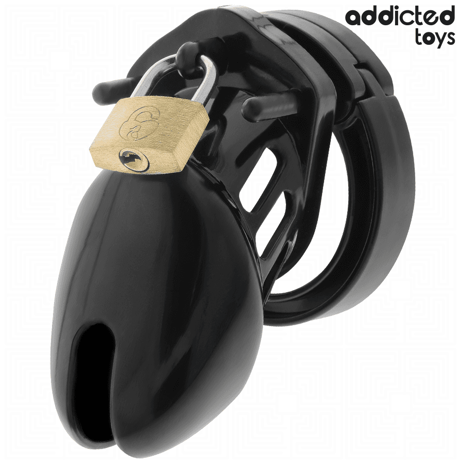 ADDICTED TOYS LOCKED - OBSIDIAN HOLD PENIS CAGE SIZE S 2
