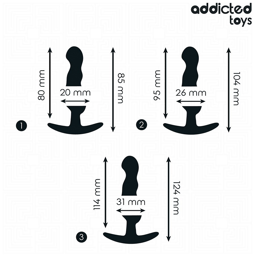 ADDICTED TOYS - SET OF 3 ANAL PLUG SILICONE MODEL 1 4