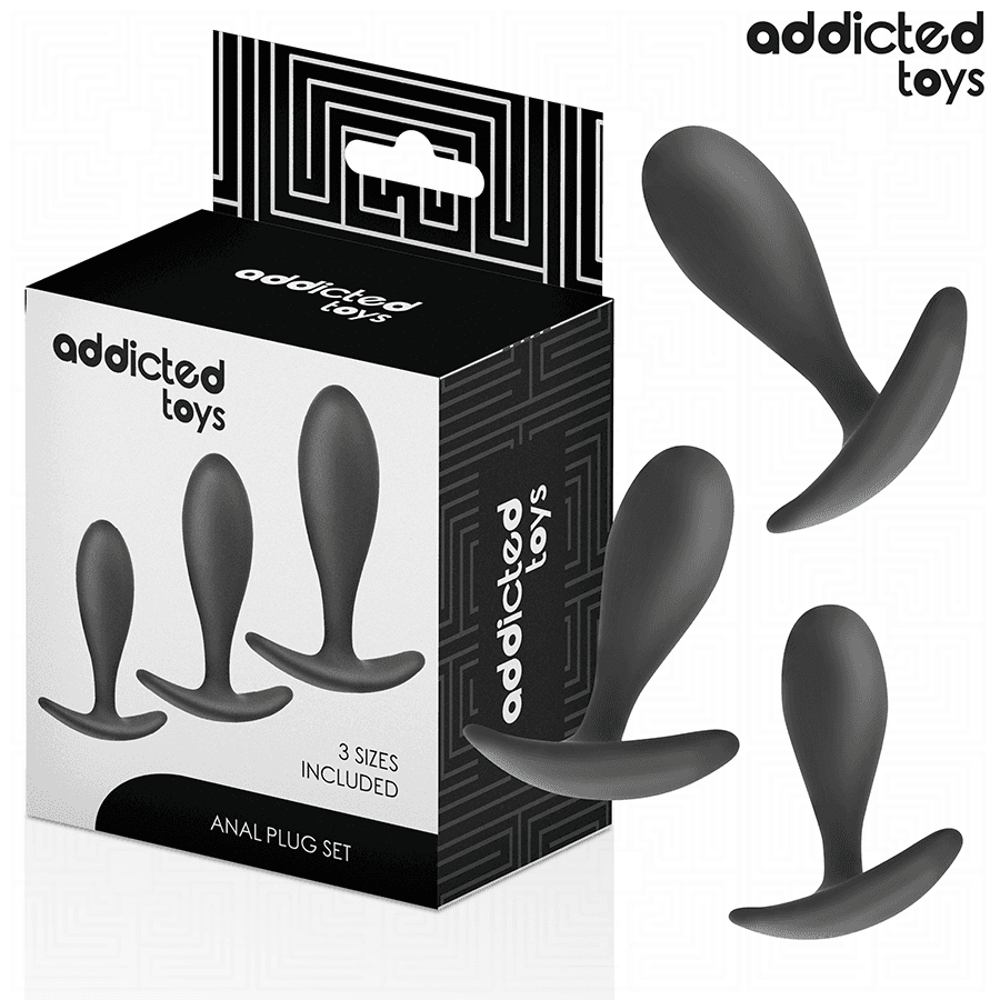 ADDICTED TOYS - SET OF 3 ANAL PLUG SILICONE MODEL 2 2
