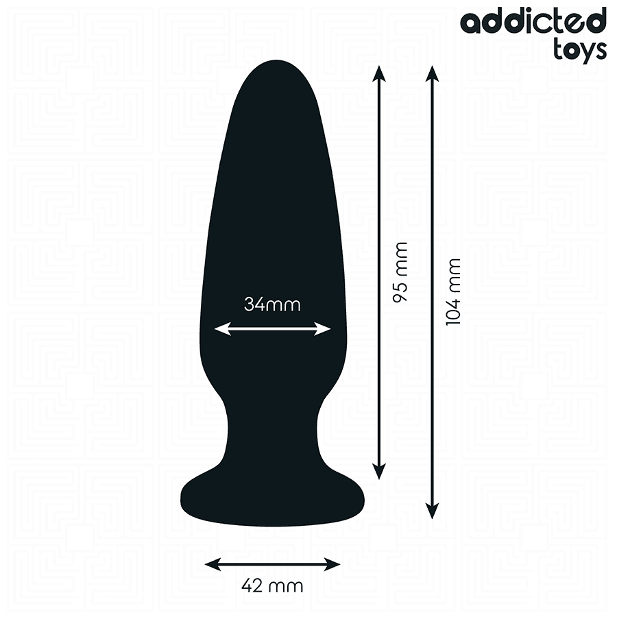 ADDICTED TOYS - ANAL PLUG WITH JEWEL SILICONE SIZE M 10.4 CM 4