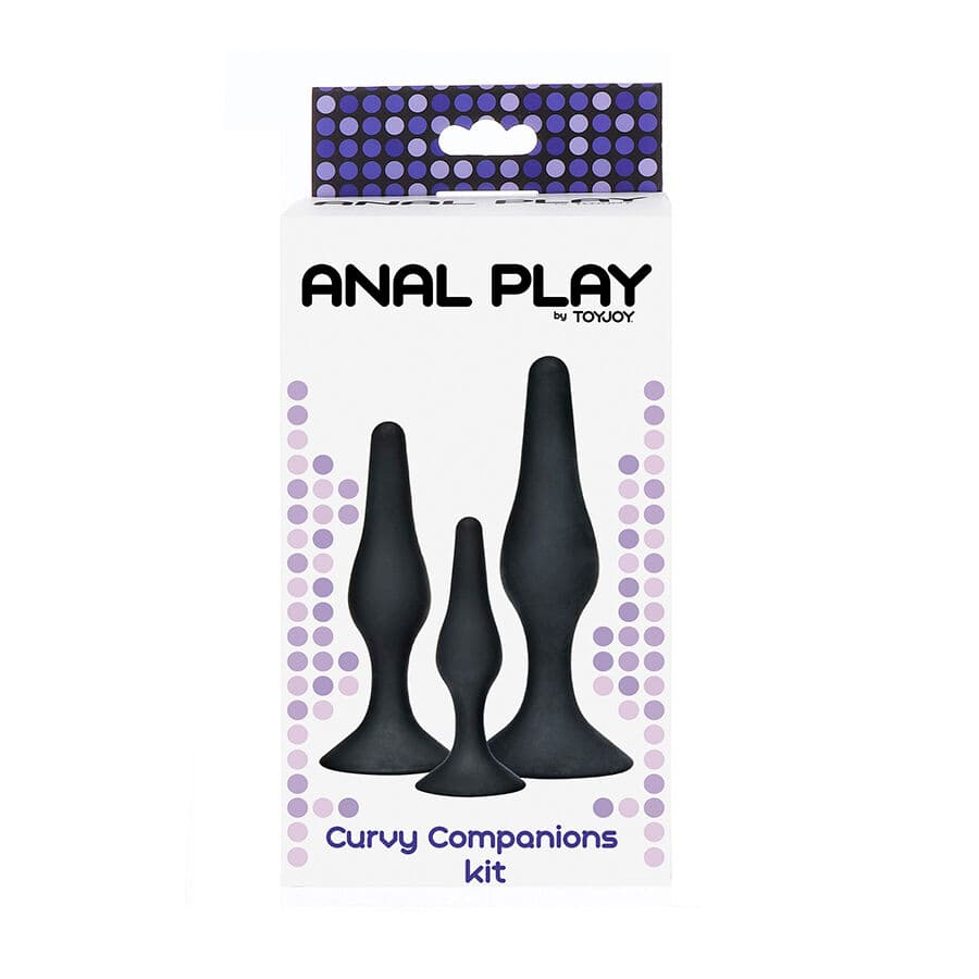 TOYJOY - ANAL PLAY CURVY COMPANIONS ANAL PLUG 3 PIECES BLACK 3