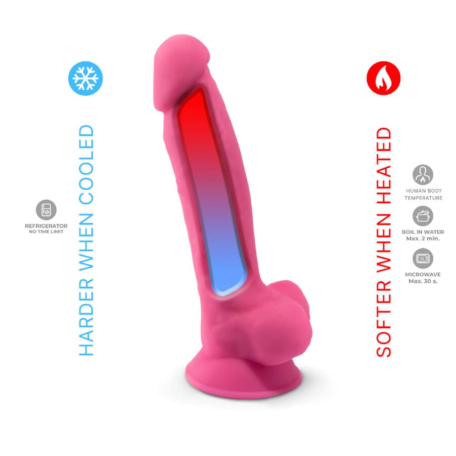 SILEXD - MODEL 1 REALISTIC PENIS PREMIUM SILICONE SILEXPAN FLUORESCENT PINK 17.5 CM 4