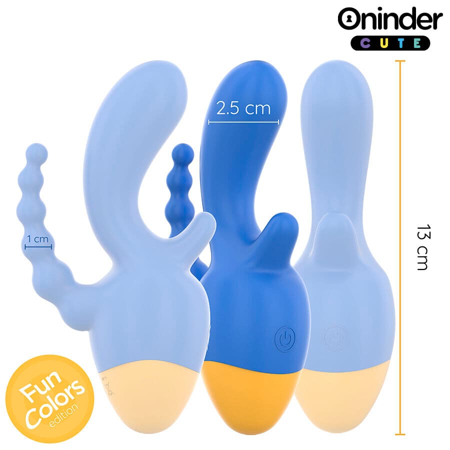 ONINDER CUTE - LOVE 3 SOME TRIPLE VIBRATOR - FREE WORLDWIDE APP 3