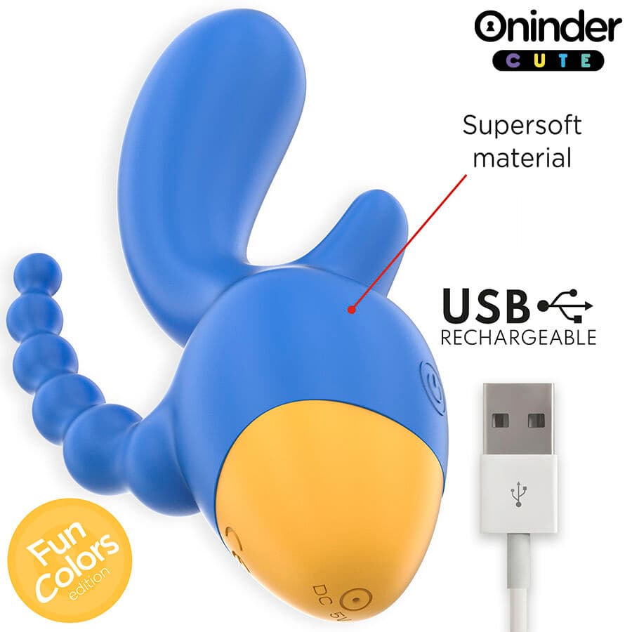 ONINDER CUTE - LOVE 3 SOME TRIPLE VIBRATOR - FREE WORLDWIDE APP 5