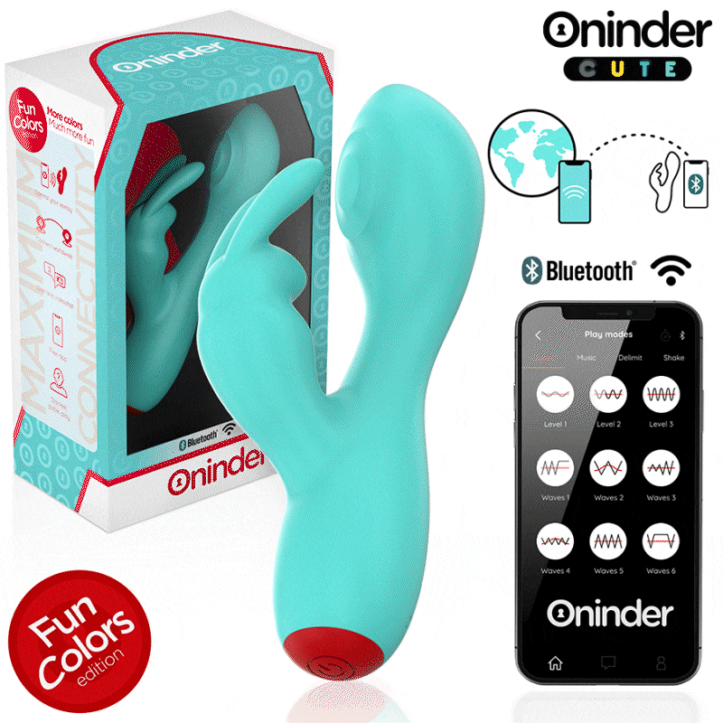 ONINDER CUTE - LOVE BUNNY G-SPOT CLITORAL VIBRATOR - FREE WORLDWIDE APP 2