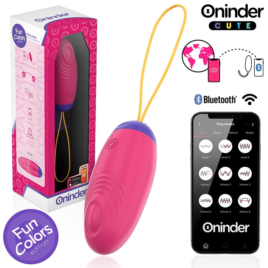 ONINDER CUTE - LOVE PLEASURE VIBRO-WAVE TAPPING SILICONE EGG - FREE GLOBAL APP 3