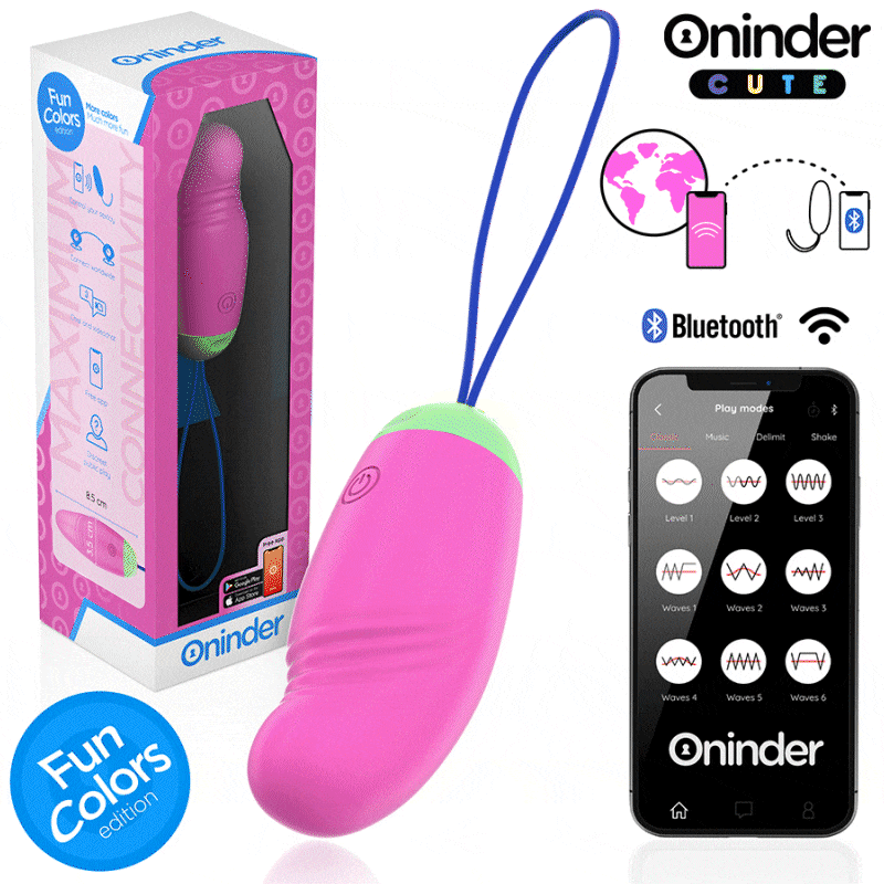 ONINDER CUTE - LOVE PLEASURE 360° VIBRATING-ROTATING SILICONE EGG - FREE GLOBAL APP 2