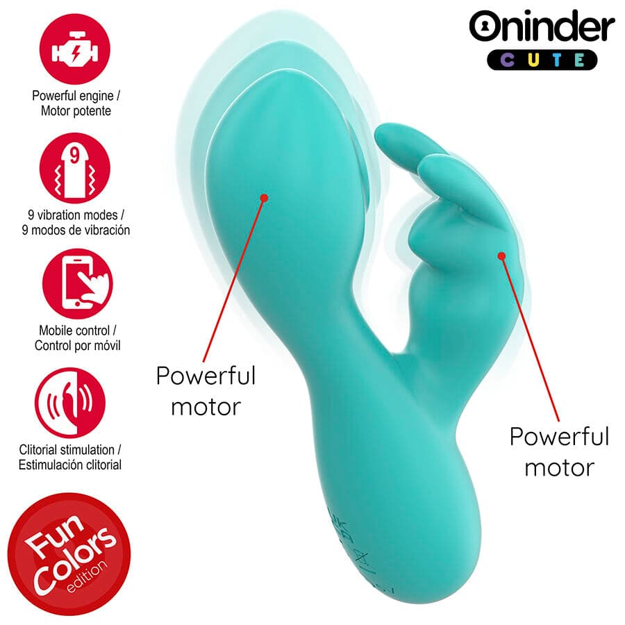 ONINDER CUTE - LOVE BUNNY G-SPOT CLITORAL VIBRATOR - FREE WORLDWIDE APP 5