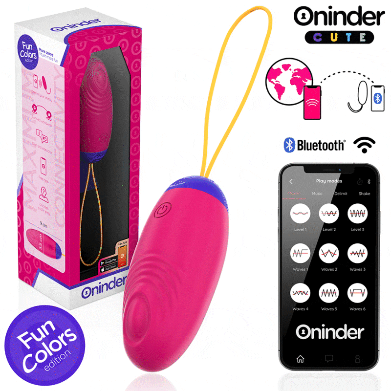 ONINDER CUTE - LOVE PLEASURE VIBRO-WAVE TAPPING SILICONE EGG - FREE GLOBAL APP 2