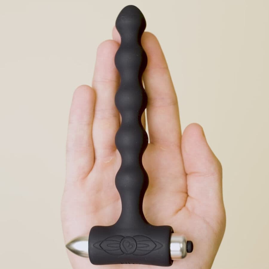 ROCKS- OFF - PETITE SENSATIONS PEARLS ANAL PLUG VIBRATOR BLACK 2