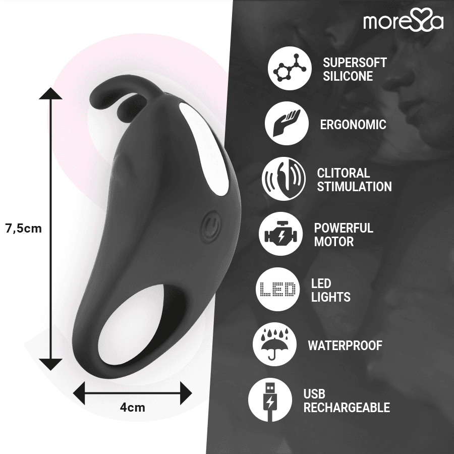 MORESSA - BRAD PREMIUM SILICONE RECHARGEABLE BLACK 4