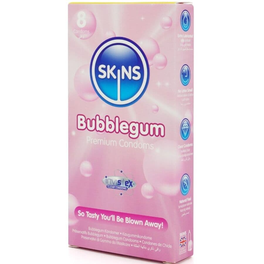 SKINS - BUBBLEGUM PREMIUM CONDOMS PACK 8 2