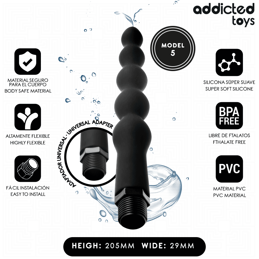 ADDICTED TOYS - ANAL CLEANER WITH UNIVERSAL ADAPTER MODEL 5
