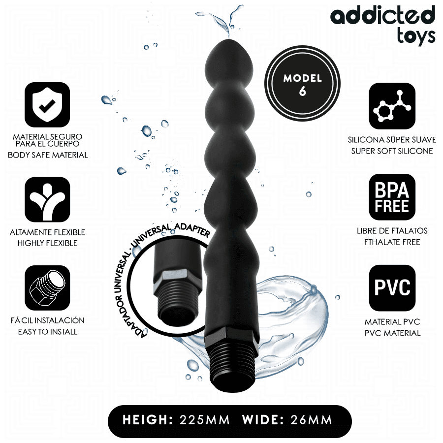 ADDICTED TOYS - ANAL CLEANER WITH UNIVERSAL ADAPTER MODEL 6