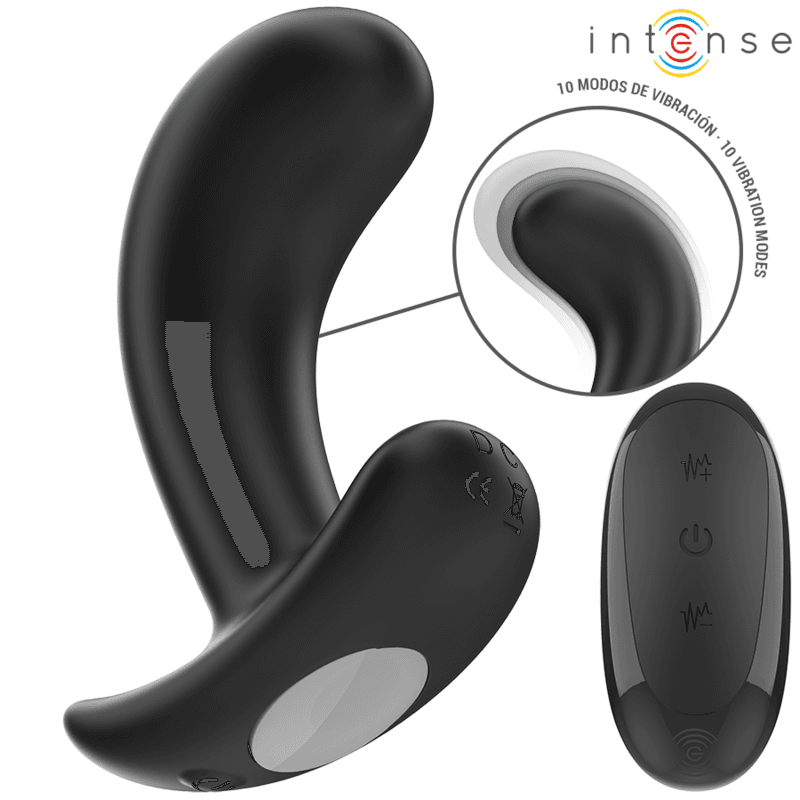 INTENSE - CHANDLER ANAL PLUG 10 VIBRATIONS BLACK REMOTE CONTROL 2