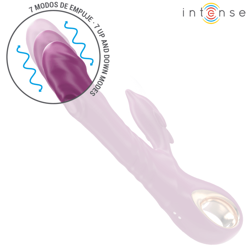 INTENSE - HALLE MULTIFUNCTION VIBRATOR WITH DOLPHIN STIMULATING TONGUE PURPLE 4