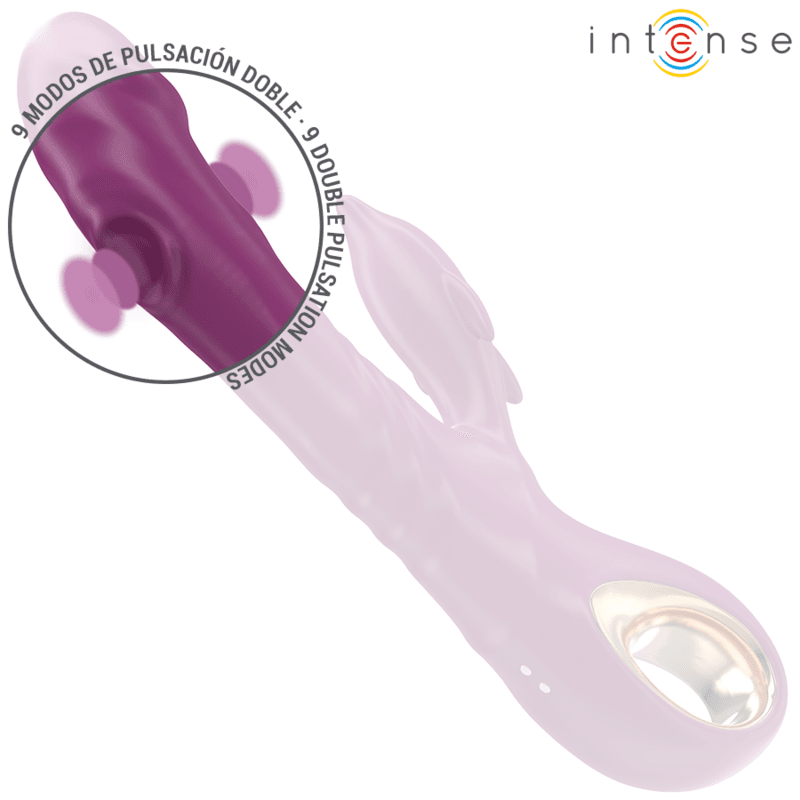 INTENSE - HALLE MULTIFUNCTION VIBRATOR WITH DOLPHIN STIMULATING TONGUE PURPLE 5