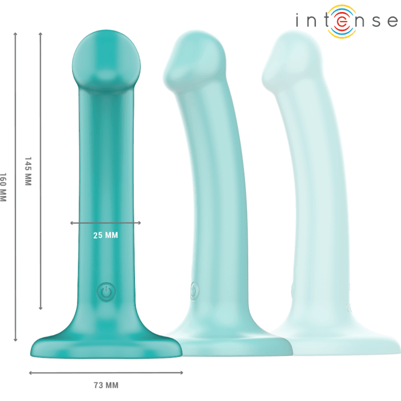 INTENSE - KATIE VIBRATOR WITH SUCTION CUP 10 VIBRATIONS BLUE REMOTE CONTROL 3