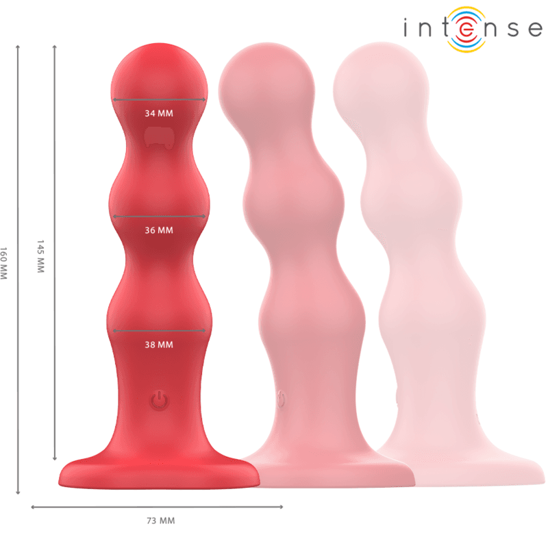 INTENSE - CODY VIBRATOR WITH SUCTION CUP RED REMOTE CONTROL 3