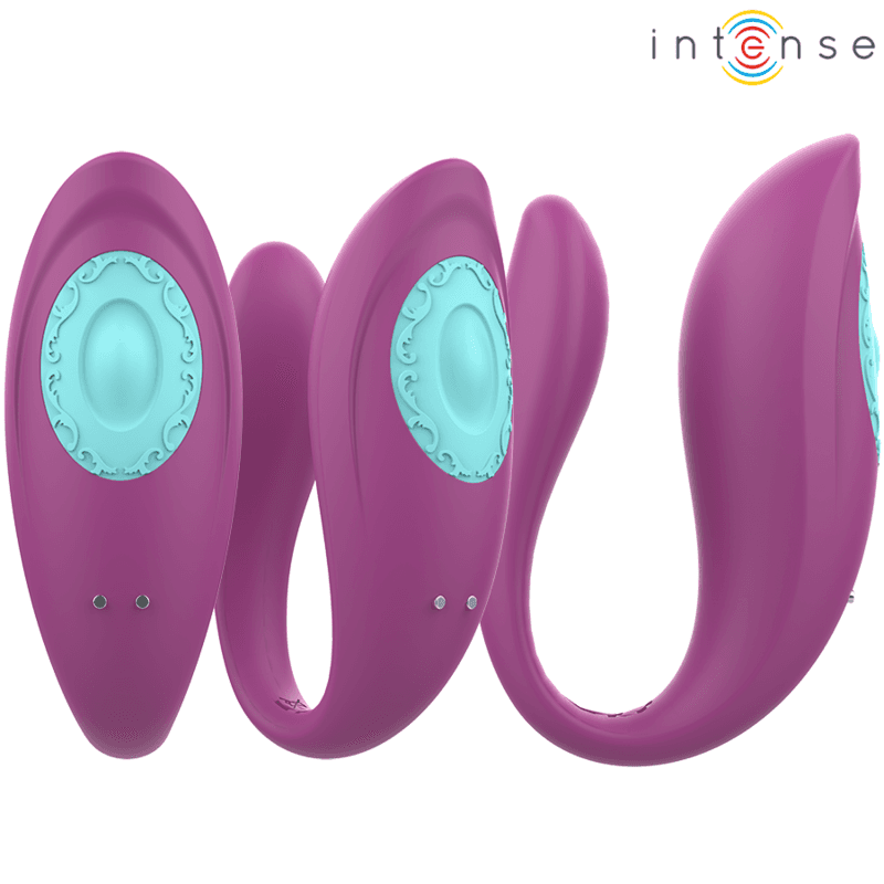 INTENSE - ANNIE U-SHAPED VIBRATOR AND STIMULATOR PURPLE REMOTE CONTROL 4