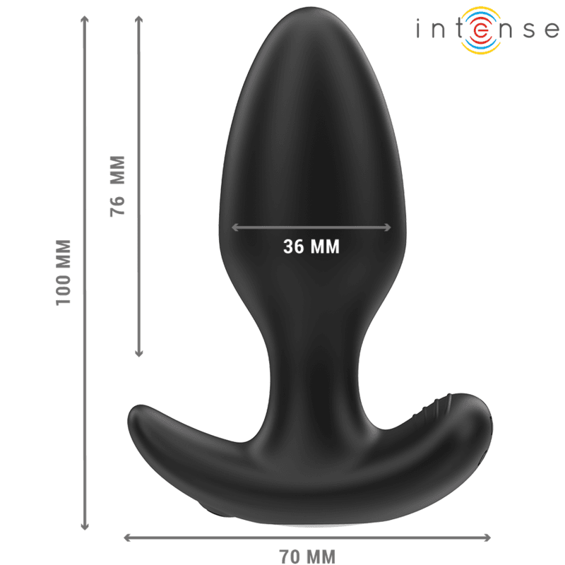 INTENSE - JOEY ANAL PLUG 10 VIBRATIONS BLACK REMOTE CONTROL 3
