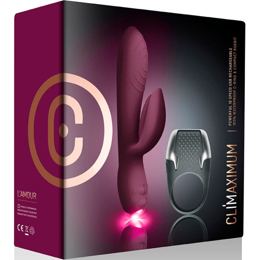 CLIMAXIMUM - LAMOUR KIT RABBIT VIBRATOR + LED COCK RING 4