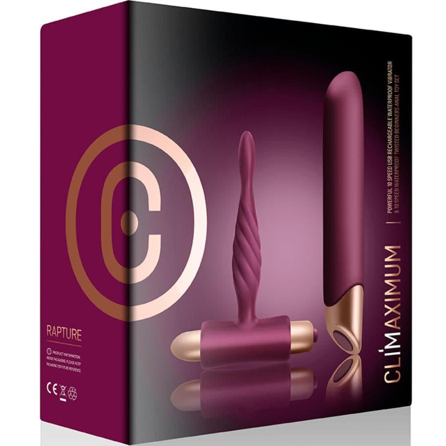 CLIMAXIMUM - RAPTURE KIT VIBRATOR CLASSIC + BEGINNER ANAL PLUG 4