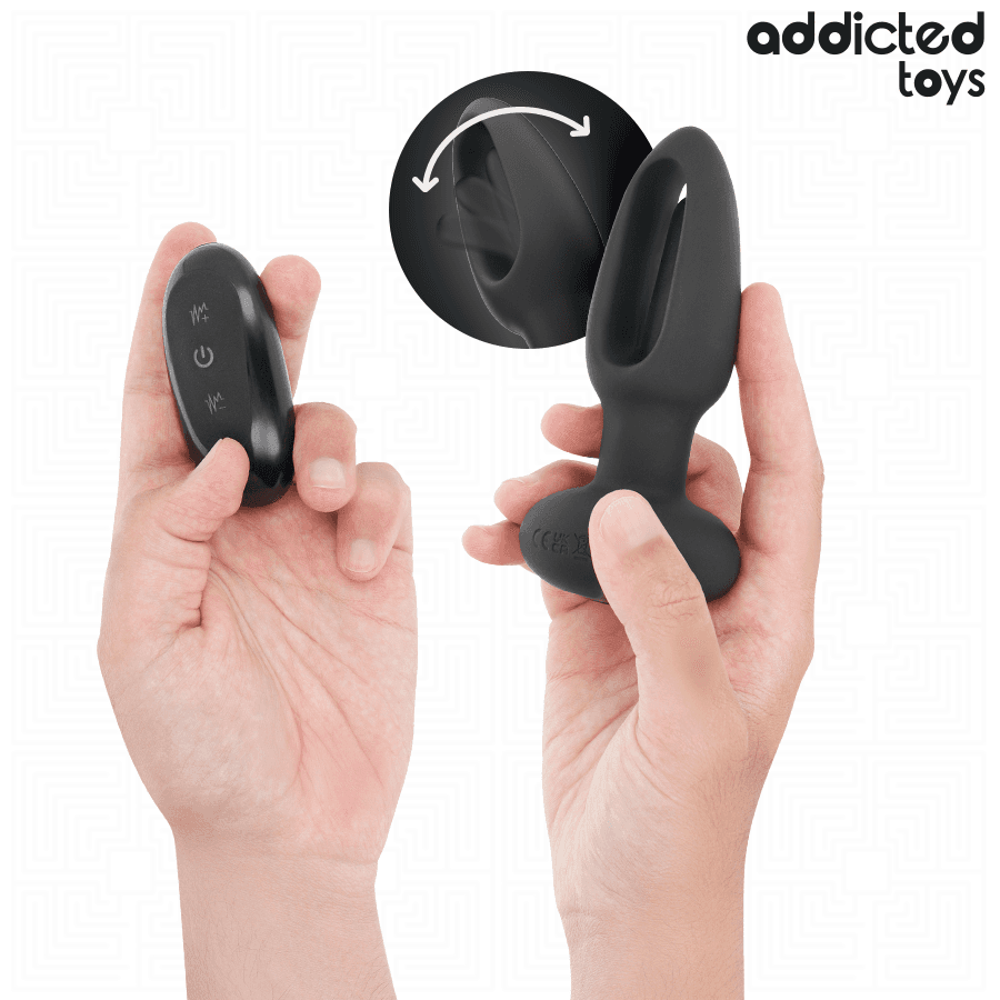 ADDICTED TOYS - ANAL PLUG WITH VIBRATING TONGUE AND REMOTE CONTROL 2