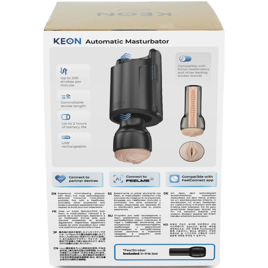 KIIROO - KEON WIFI COMBO AUTOMATIC MASTURBATOR + FEEL STROKER 2