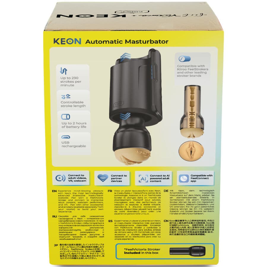KIIROO - KEON WIFI COMBO VICTORIA JUNE AUTOMATIC MASTURBATOR + FEEL STROKER 2