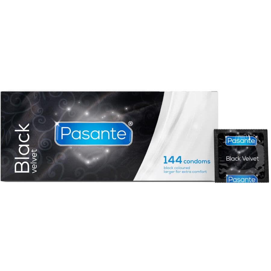 PASANTE - BLACK VELVET CONDOMS BOX 144 UNITS 2