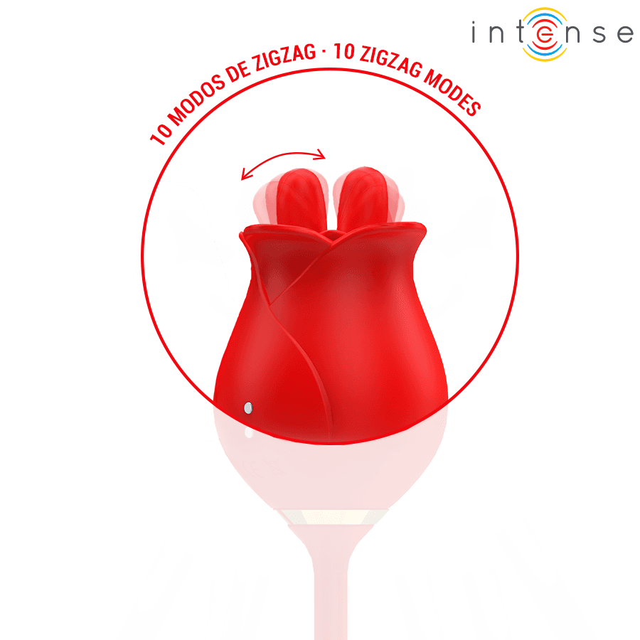 INTENSE - MELANIE DOUBLE CLITORIS STIMULATOR WITH ZIGZAG TONGUE 5