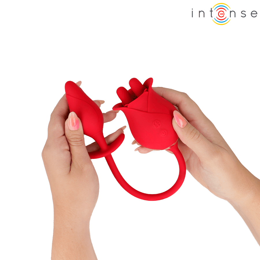 INTENSE - MELANIE DOUBLE CLITORIS STIMULATOR WITH ZIGZAG TONGUE 2