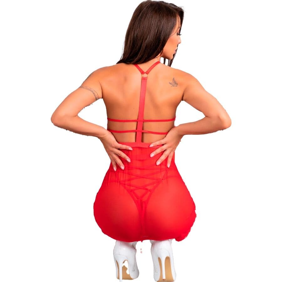 LIVCO CORSETTI FASHION - SANTAS CANDY LC 90722 CAMISA + TANGA NAVIDEÑO 5