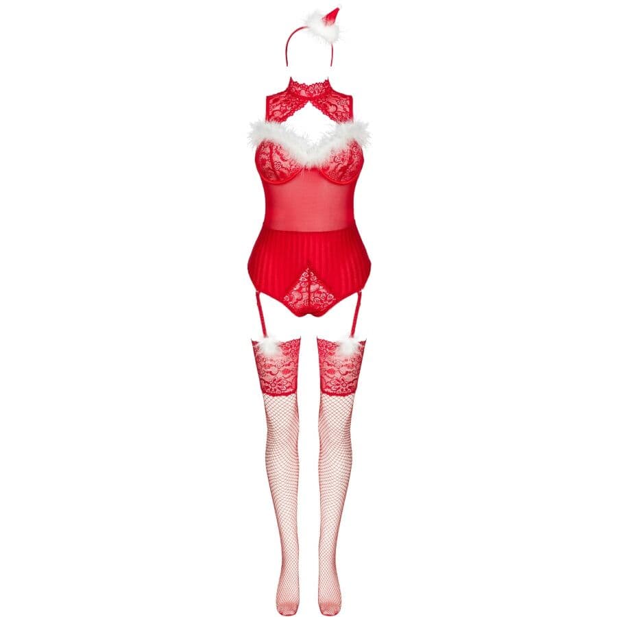 LIVCO CORSETTI FASHION - LIMPID SNOWFLAKES LC 90604 BODY + MEDIAS + DIADEMA NAVIDEÑA 5