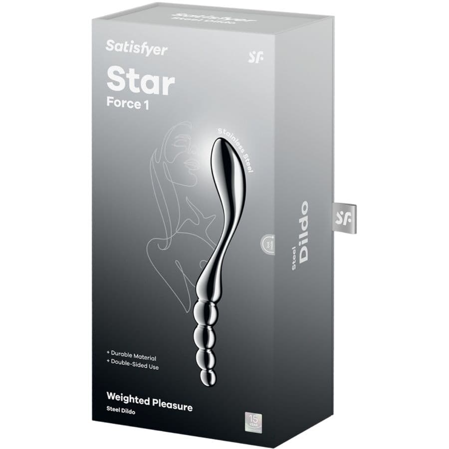 SATISFYER - STAR FORCE 1 STAINLESS STEEL DOUBLE-ENDED DILDO 5