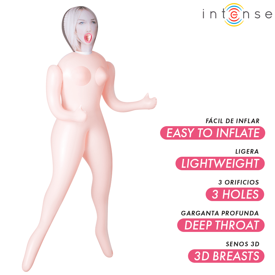 INTENSE DOLLS - INGRID INFLATABLE DOLL WITH THREE ORIFICES 2