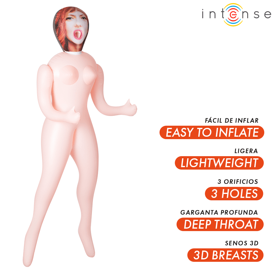 INTENSE DOLLS - SCARLETT INFLATABLE DOLL WITH THREE ORIFICES 2