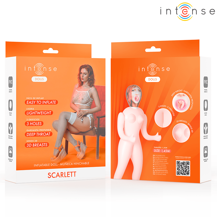 INTENSE DOLLS - SCARLETT INFLATABLE DOLL WITH THREE ORIFICES 3