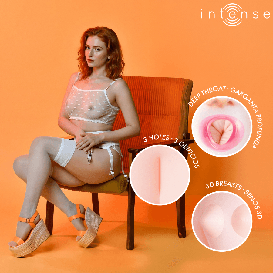 INTENSE DOLLS - SCARLETT INFLATABLE DOLL WITH THREE ORIFICES 4