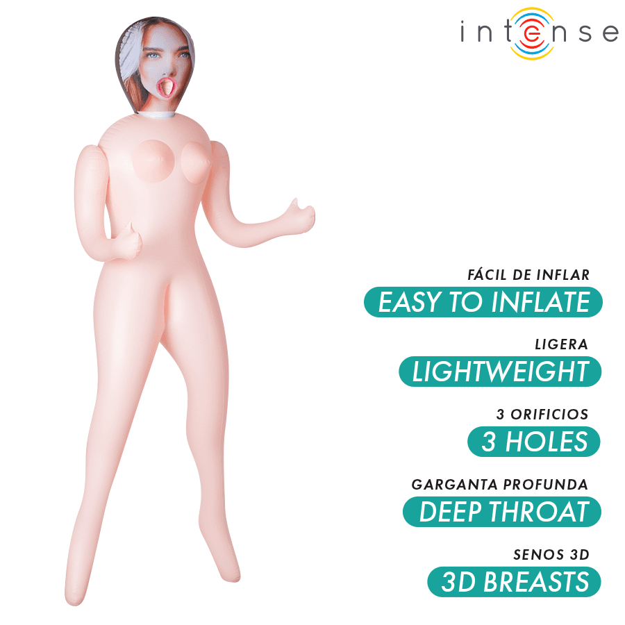 INTENSE DOLLS - NICOLE INFLATABLE DOLL WITH THREE ORIFICES 2