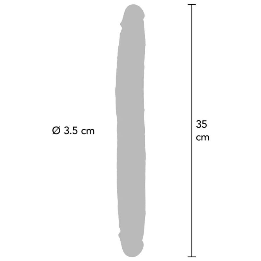 GET REAL - DOUBLE-ENDED SILICONE DILDO CARAMEL 35 CM 3