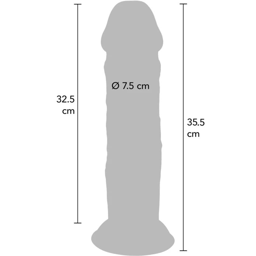 GET REAL - DELUXE THICK DOUBLE-DENSITY TPE DONG 35.5 CM 4