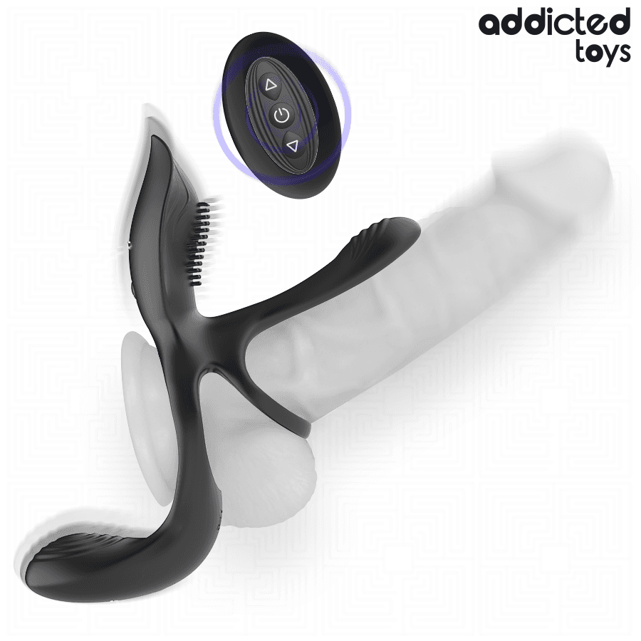 ADDICTED TOYS - DOUBLE PENIS RING WITH CLITORAL STIMULATOR 3