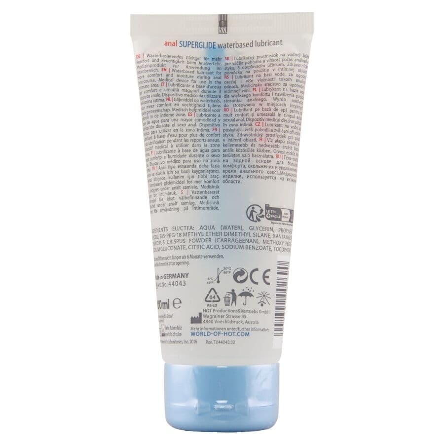 HOT - ANAL SUPERGLIDE LIQUID PLEASURE WATERBASED LUBRICANT 100 ML 2
