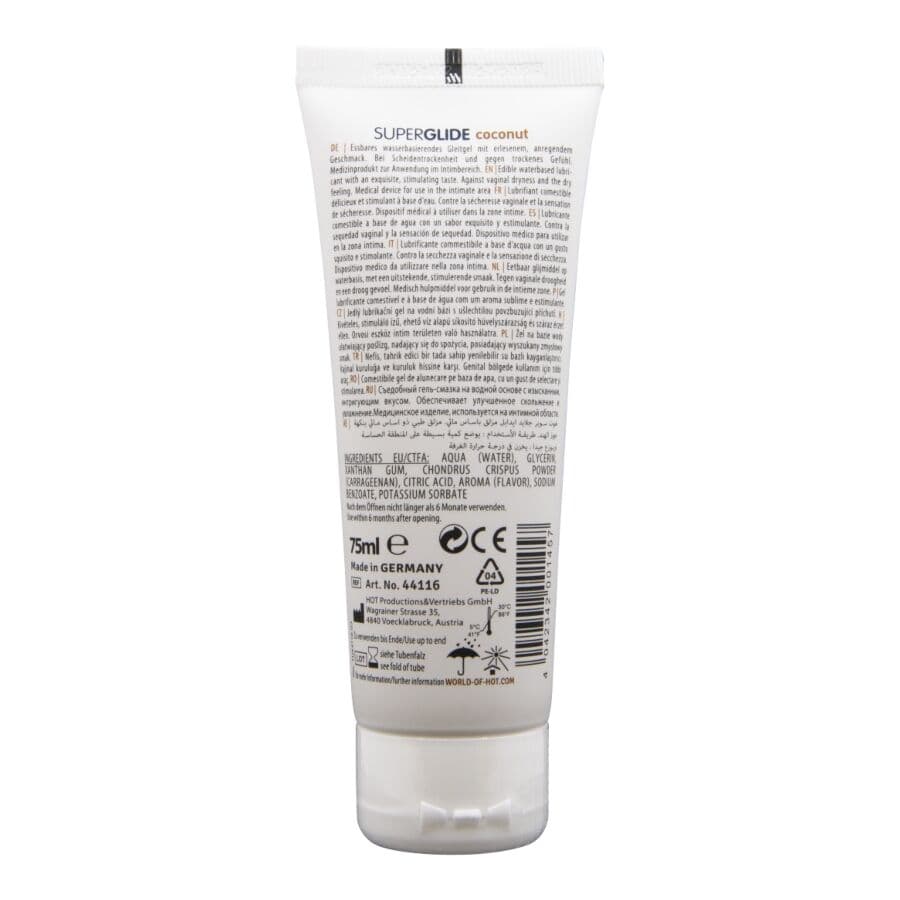 HOT - SUPERGLIDE EDIBLE LUBRICANT WATERBASED COCONUT 75 ML 2