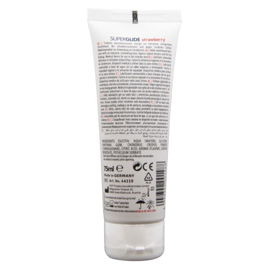 HOT - SUPERGLIDE EDIBLE LUBRICANT WATERBASED STRAWBERRY 75 ML 2
