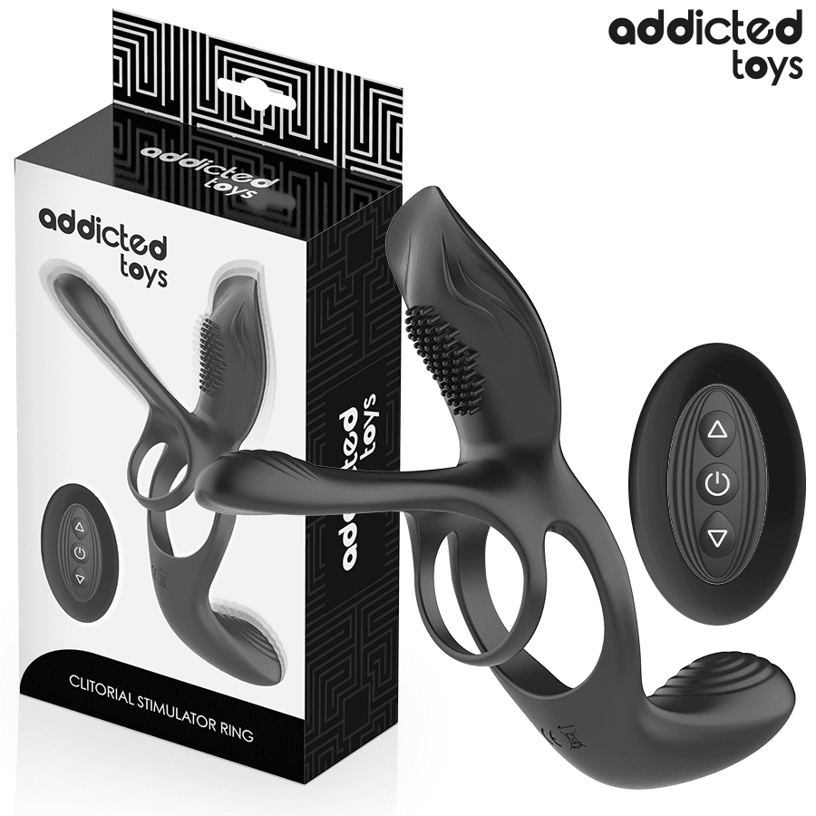 ADDICTED TOYS - DOUBLE PENIS RING WITH CLITORAL STIMULATOR